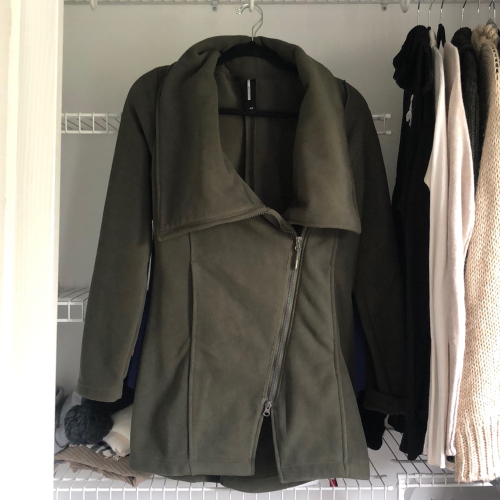 Green fleece jacket